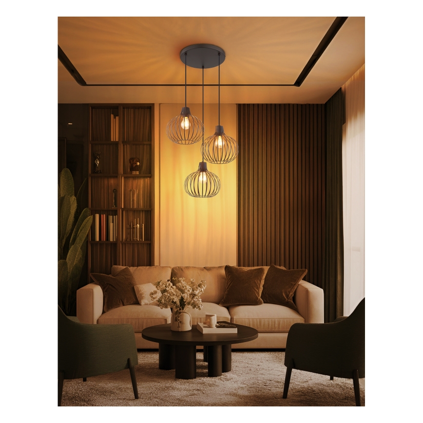 Globo - rippvalgusti kaabliga 3xE27/40W/230V