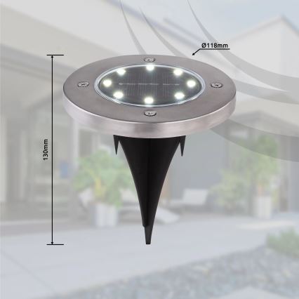 Globo - KOMPLEKT 4x LED Päikesepaneeliga valgusti LED/0,1W/3V IP44 300 mAh