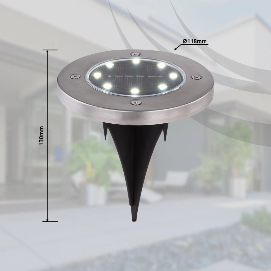 Globo - KOMPLEKT 4x LED Päikesepaneeliga valgusti LED/0,1W/3V IP44 300 mAh