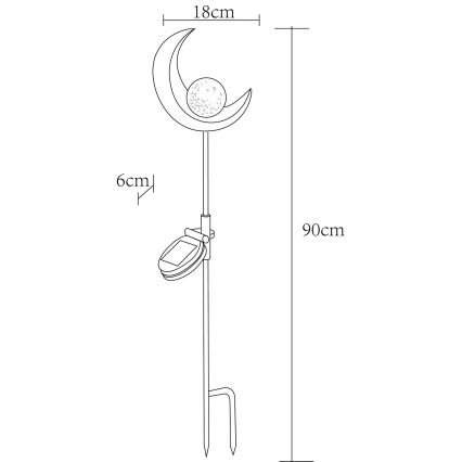 Globo - LED Päikesepaneeliga valgusti LED/0,02W/3V 600mAh IP44 pronks