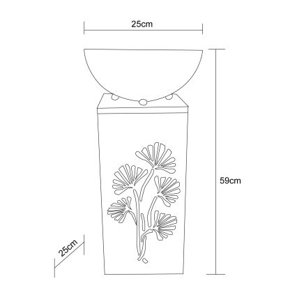 Globo - LED päikesevalgusti lillepotiga LED/3V IP44 300 mAh