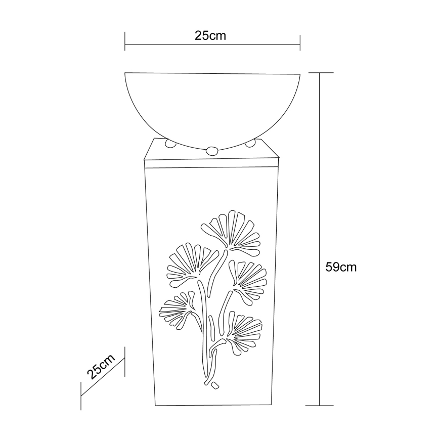 Globo - LED päikesevalgusti lillepotiga LED/3V IP44 300 mAh