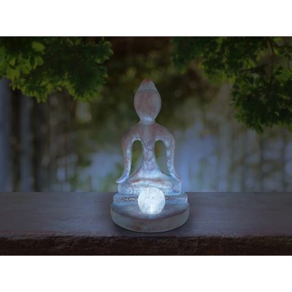 Globo - LED päikesevalgusti LED/3V IP44 200 mAh Buddha kuju