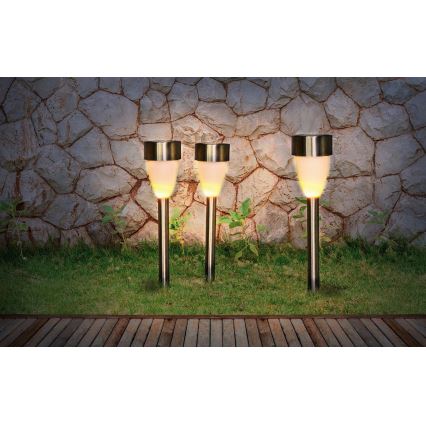 Globo - KOMPLEKT 3x Päiksepatareiga valgusti 3xLED/0,06W/1,2V IP44 200 mAh
