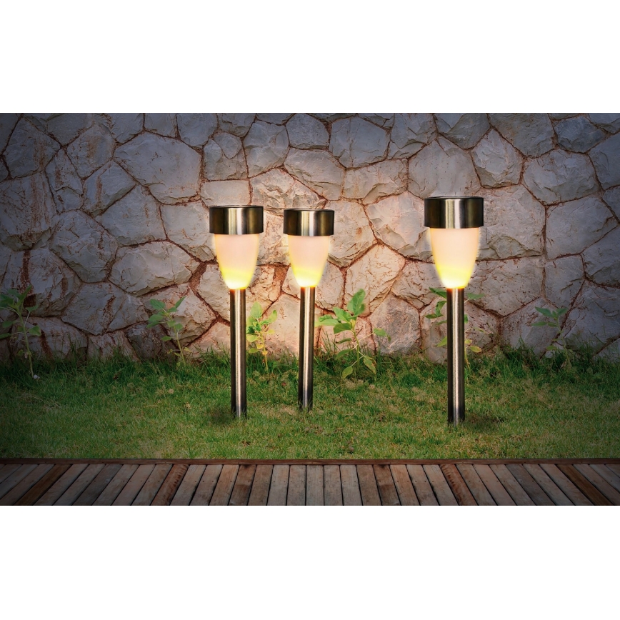 Globo - KOMPLEKT 3x Päiksepatareiga valgusti 3xLED/0,06W/1,2V IP44 200 mAh