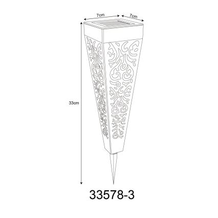 Globo - KOMPLEKT 3x LED Päikesepaneeliga valgusti LED/0,1W/3V IP44