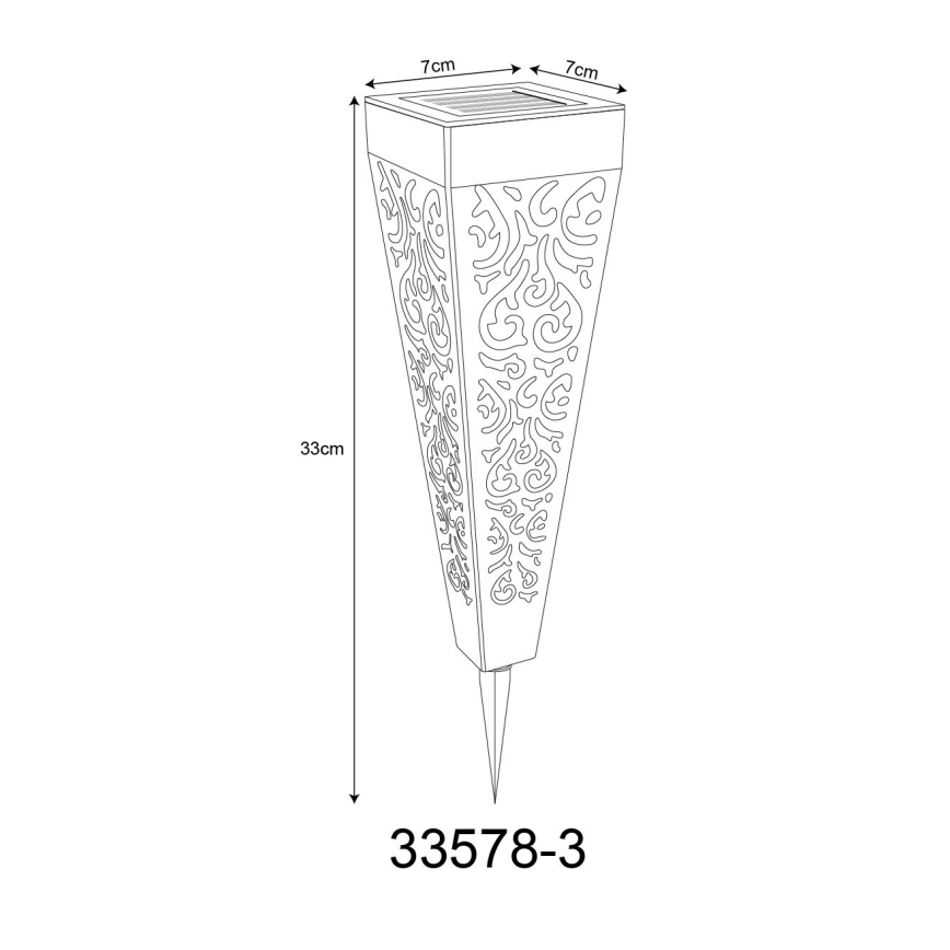 Globo - KOMPLEKT 3x LED Päikesepaneeliga valgusti LED/0,1W/3V IP44