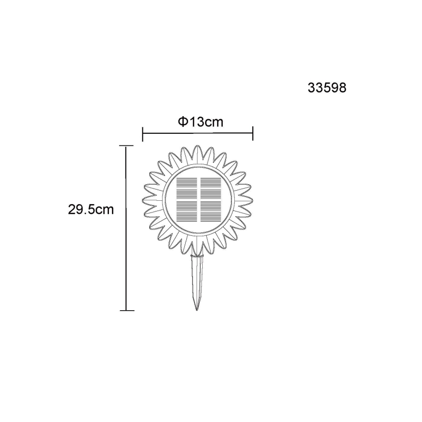 Globo - LED Päikesepaneeliga valgusti LED/0,06W/3V slunečnice IP44