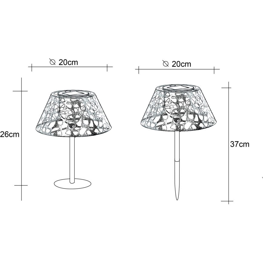 Globo - LED Päikesepaneeliga valgusti LED/0,06W/3V 3000K IP44 300 mAh