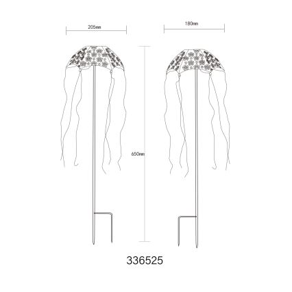Globo - LED päikesevalgusti LED/3V IP44 300 mAh vihmavari