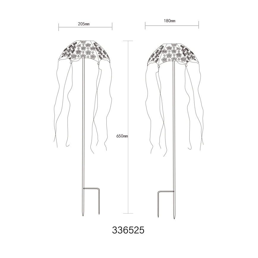 Globo - LED päikesevalgusti LED/3V IP44 300 mAh vihmavari
