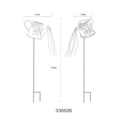 Globo - LED-päikesevalgusti LED/3V IP44 300 mAh konvice