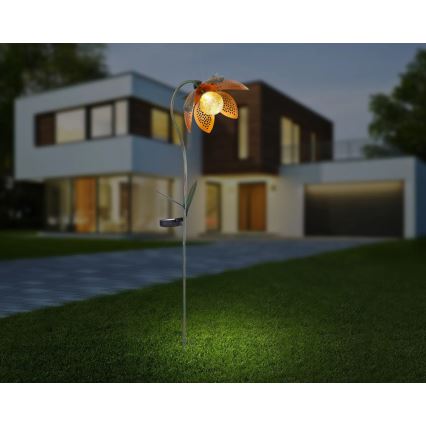 Globo - LED päikesevalgusti LED/3,2V IP44 200 mAh õis