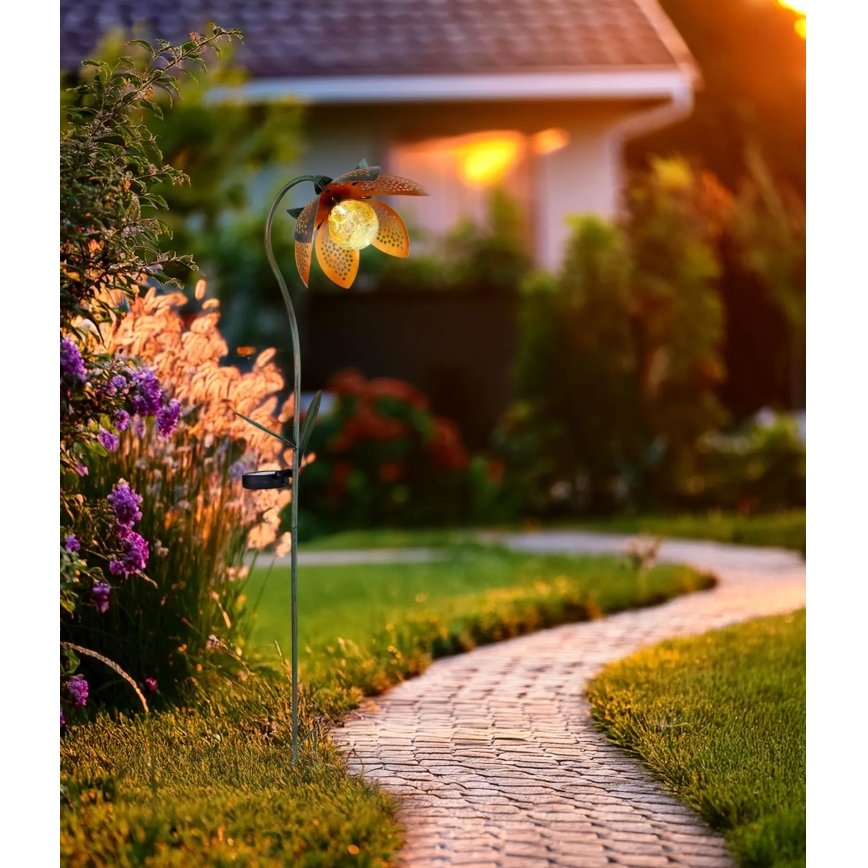 Globo - LED päikesevalgusti LED/3,2V IP44 200 mAh õis