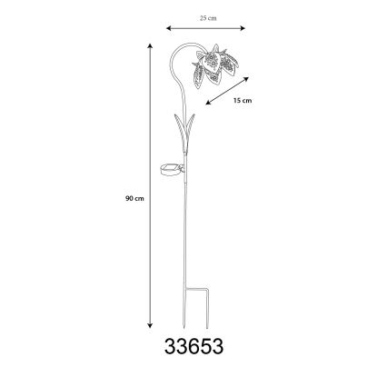Globo - LED päikesevalgusti LED/3,2V IP44 200 mAh õis