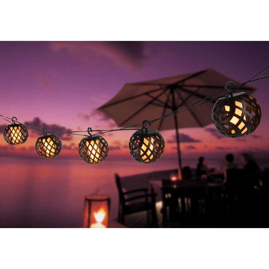 Globo - LED Päikesepaneeliga dekoratiivne kett 98xLED/0,1W/3V 410 cm IP44