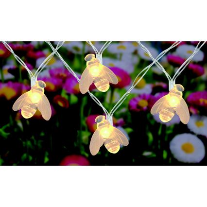 Globo - LED päikesepaneeliga valguskett 20xLED/0,06W/3V IP44 300 mAh