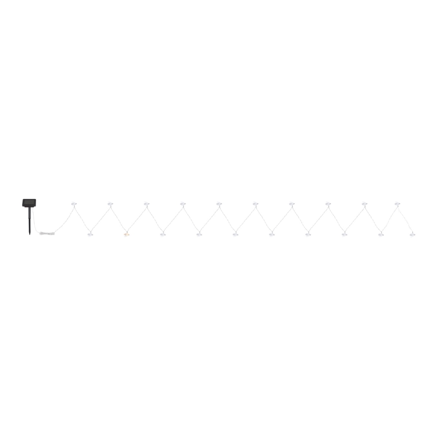 Globo - LED päikesepaneeliga valguskett 20xLED/0,06W/3V IP44 300 mAh