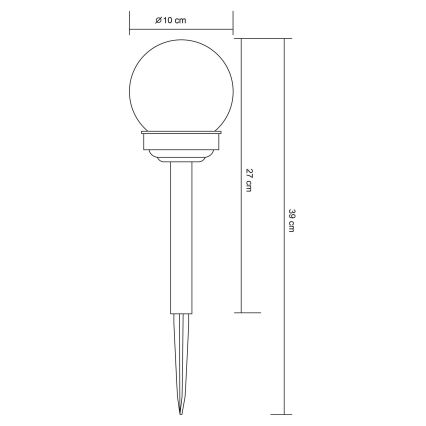 Globo 33699-12 - LED Päikesepaneeliga valgusti LED/1,2V IP44