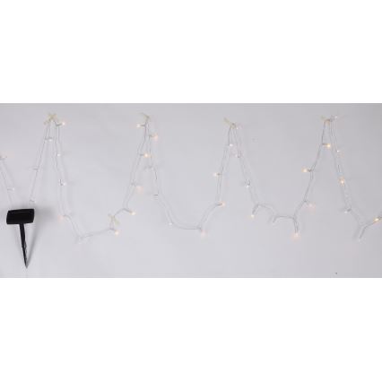 Globo - LED Päikesepaneeliga valguskett 10 m 50xLED/2,4V IP44