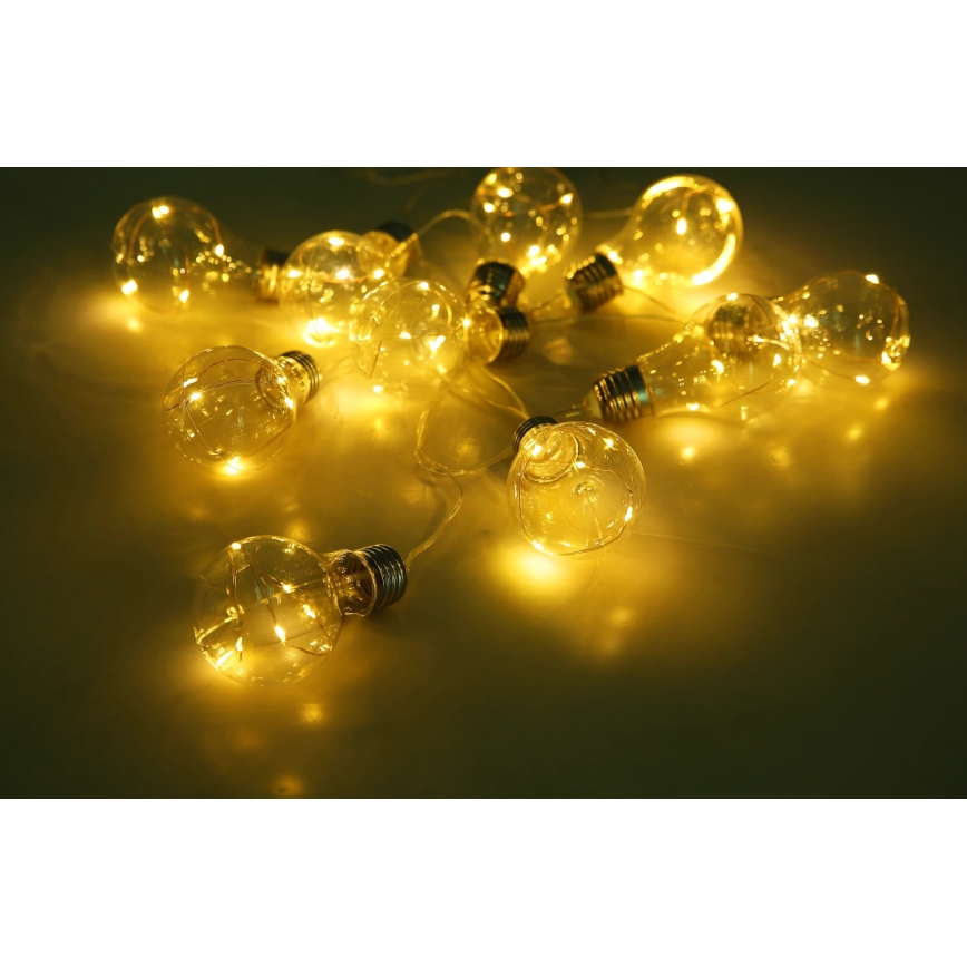 Globo - LED päikesepaneeliga valguskett 10xLED/0,06W/3,2V 380 cm IP44