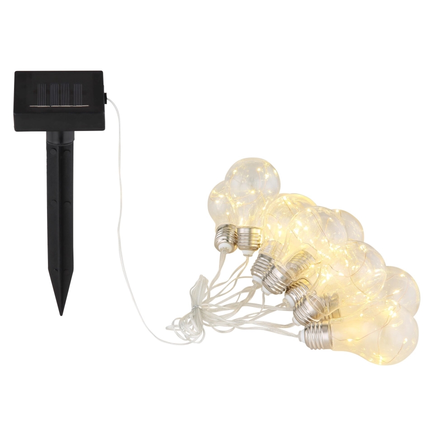 Globo - LED päikesepaneeliga valguskett 10xLED/0,06W/3,2V 380 cm IP44