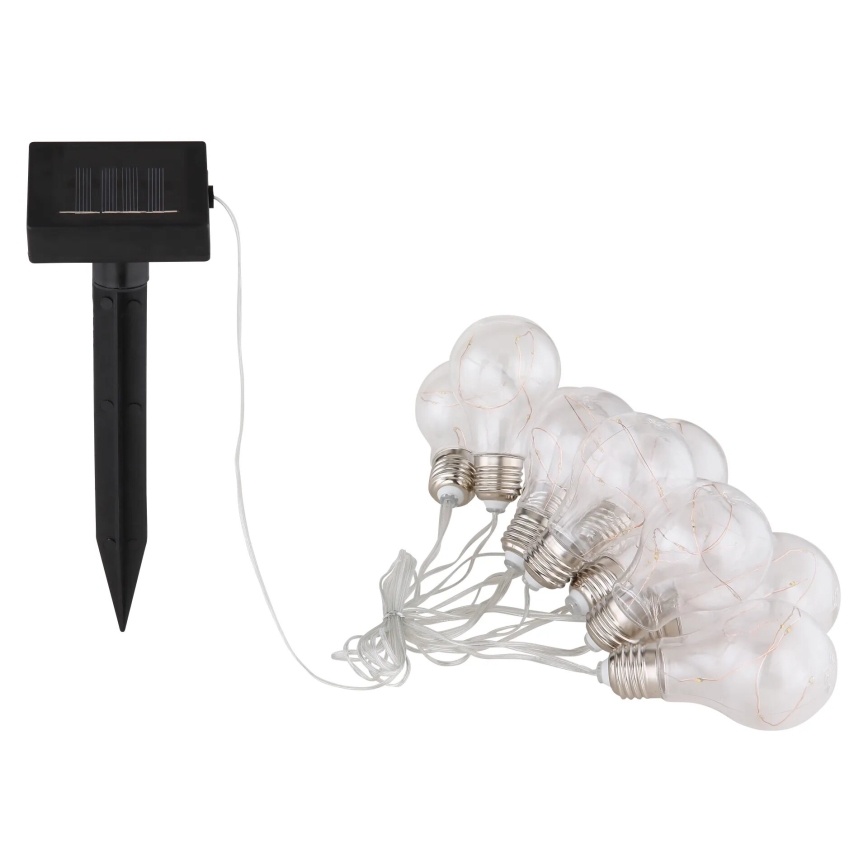 Globo - LED päikesepaneeliga valguskett 10xLED/0,06W/3,2V 380 cm IP44
