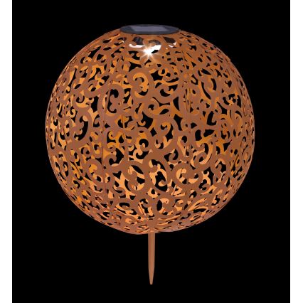 Globo - Päikesepaneeliga valgusti LED/0,06W/1,2V roostevärvi IP44 285x400 mm
