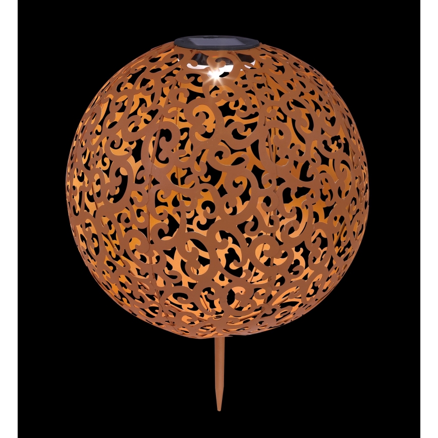 Globo - Päikesepaneeliga valgusti LED/0,06W/1,2V roostevärvi IP44 285x400 mm