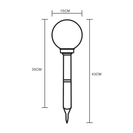 Globo - LED Päikesepaneeliga valgusti 2xLED/0,06W/1,2V IP44 600 mAh