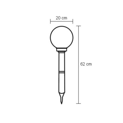 Globo - LED välisvalgustus LED/0,06W/3,2V IP44 600 mAh