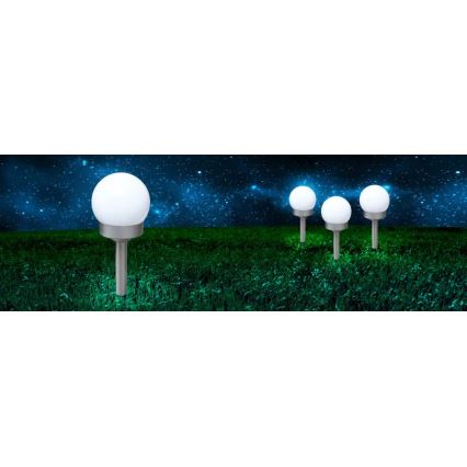 Globo - KOMPLEKT 3x LED Päikesepaneeliga valgusti LED/0,06W/3V 4000K d. 10 cm IP44