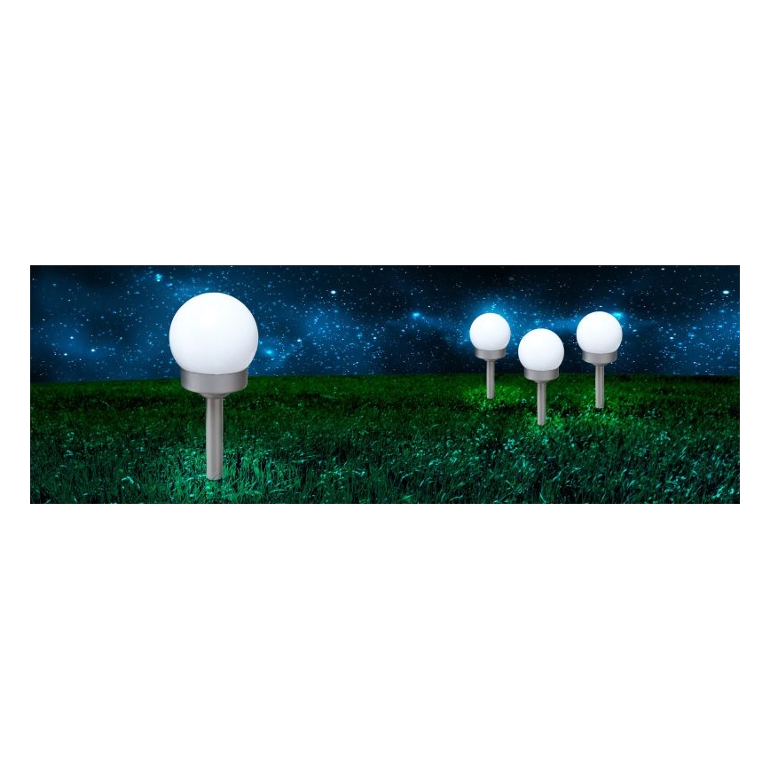 Globo - KOMPLEKT 3x LED Päikesepaneeliga valgusti LED/0,06W/3V 4000K d. 10 cm IP44