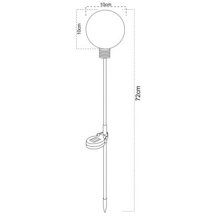 Globo - LED päikeselamp LED/3,2V IP44 600 mAh