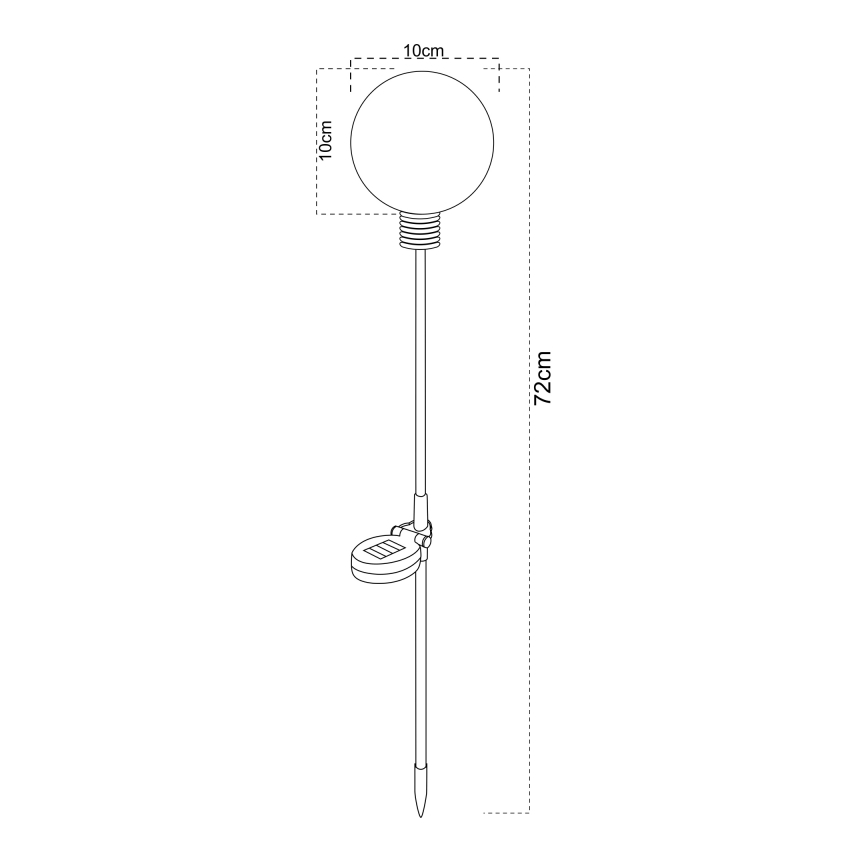 Globo - LED päikeselamp LED/3,2V IP44 600 mAh