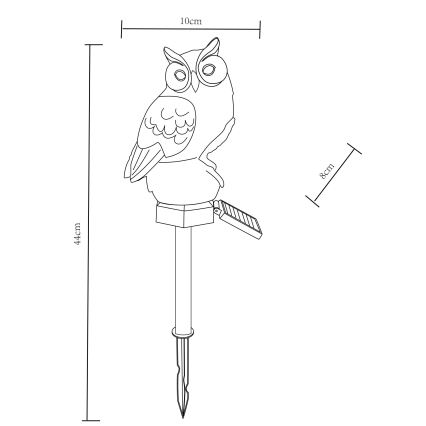 Globo - LED Päikesepaneeliga valgusti LED/0,06W/3V IP44 öökull