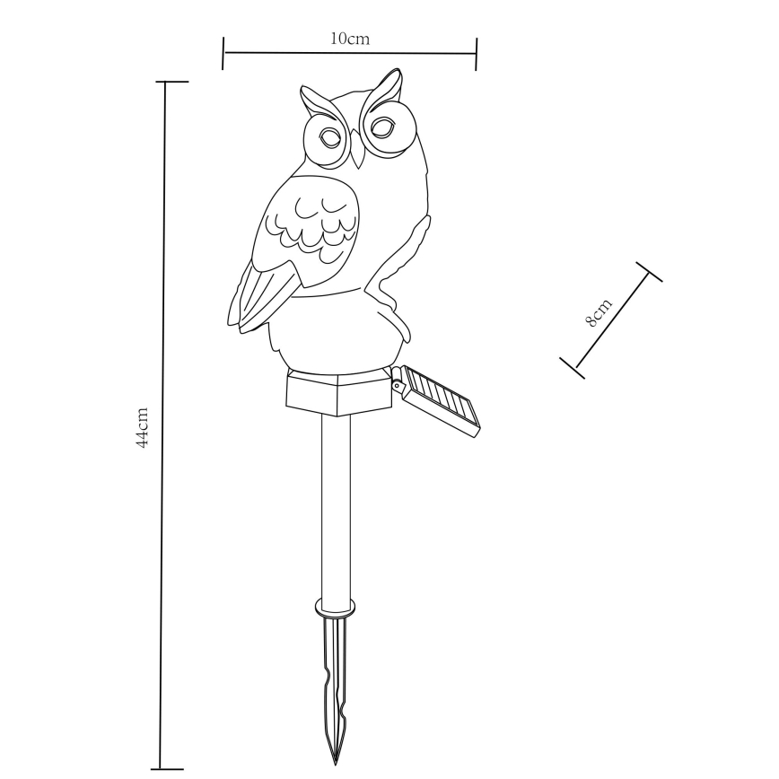 Globo - LED Päikesepaneeliga valgusti LED/0,06W/3V IP44 öökull