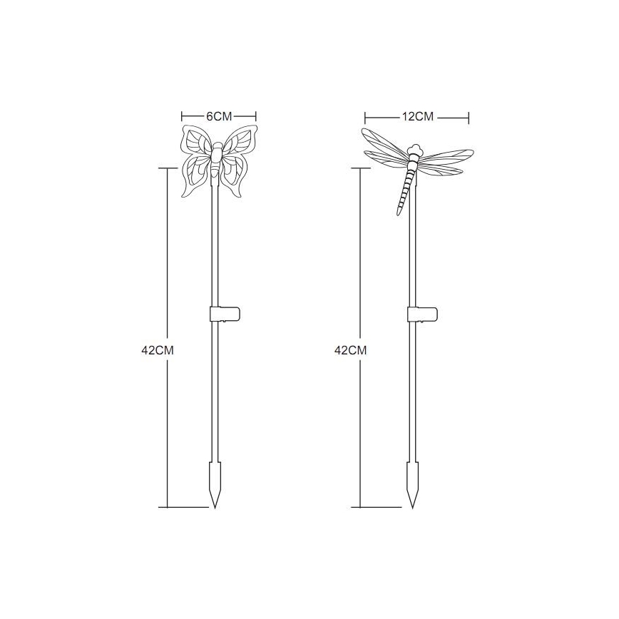 Globo - KOMPLEKT 4x LED Päikesepaneeliga valgusti LED/0,06W/3V IP44