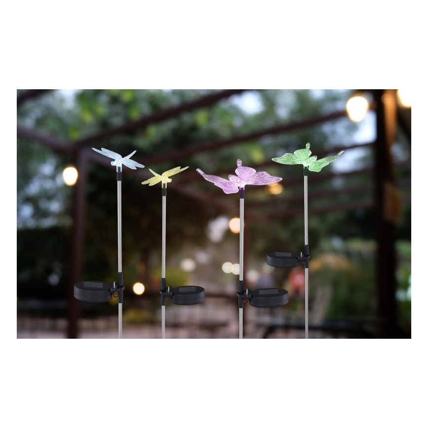 Globo - KOMPLEKT 4x LED Päikesepaneeliga valgusti LED/0,06W/3V IP44