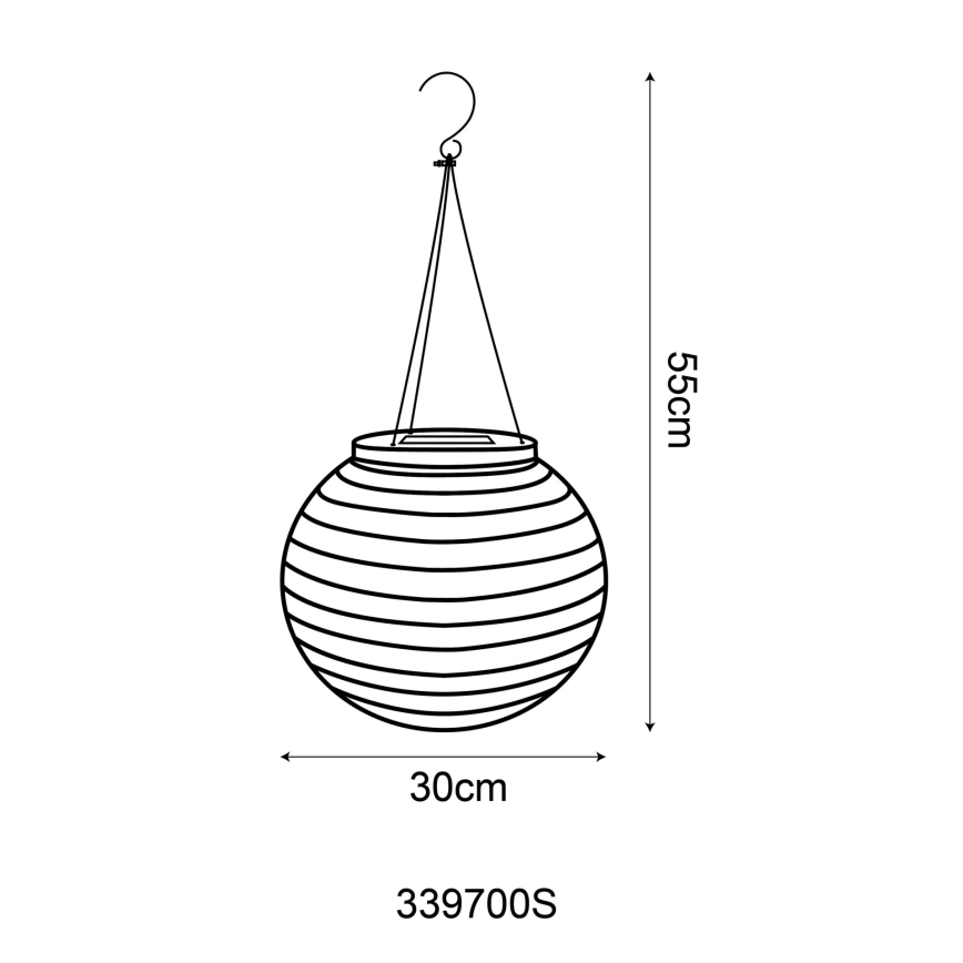 Globo - LED Päikesepaneeliga rippvalgusti LED/0,5W/3V IP44 beež