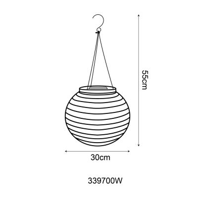 Globo - LED Päikesepaneeliga rippvalgusti LED/0,5W/3V IP44 valge