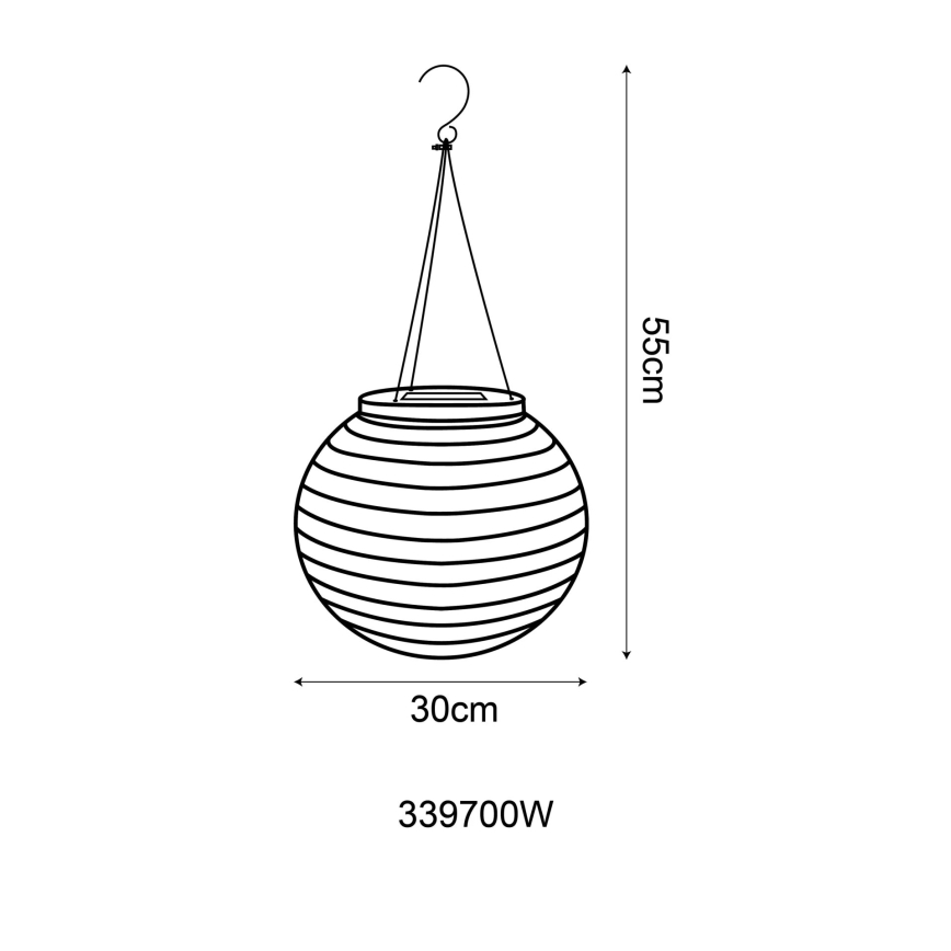 Globo - LED Päikesepaneeliga rippvalgusti LED/0,5W/3V IP44 valge
