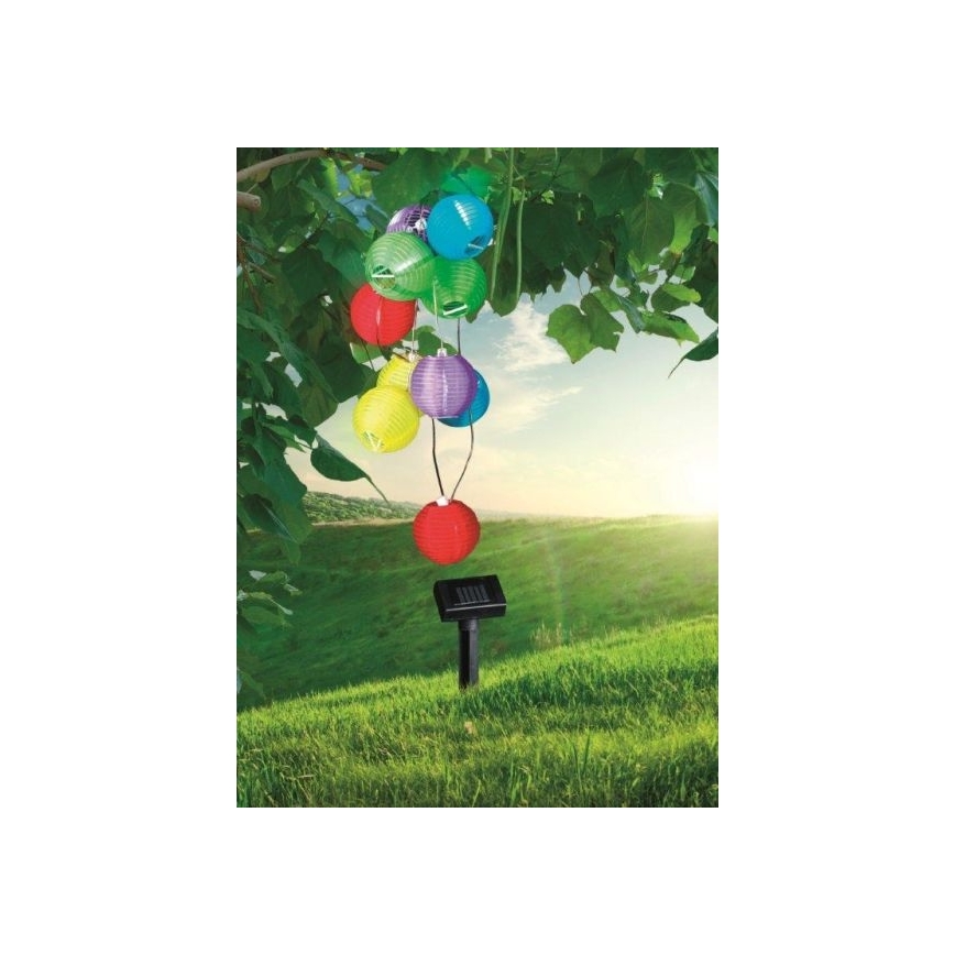 Globo - LED päikesepaneeliga valguskett 10xLED/0,06W/1,2V IP44