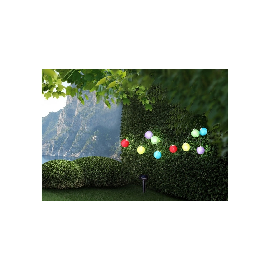 Globo - LED päikesepaneeliga valguskett 10xLED/0,06W/1,2V IP44