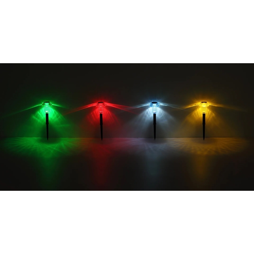 Globo - KOMPLEKT 4x RGB LED Päikesepaneeliga valgusti LED/0,05W/3V IP44