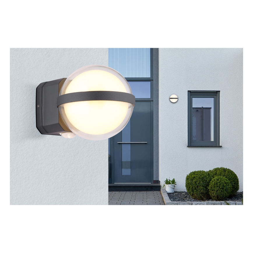 Globo - LED Väli seinavalgusti LED/12W/230V IP54 must