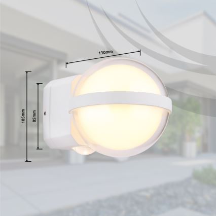 Globo - LED Väli seinavalgusti LED/12W/230V IP54 valge