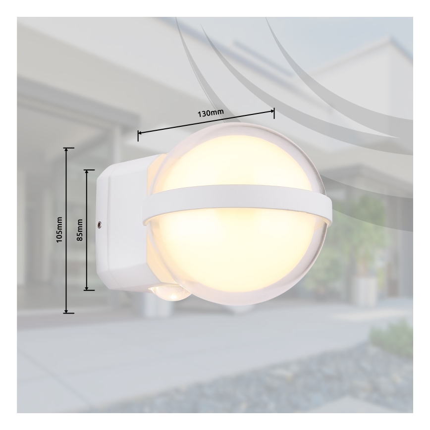 Globo - LED Väli seinavalgusti LED/12W/230V IP54 valge