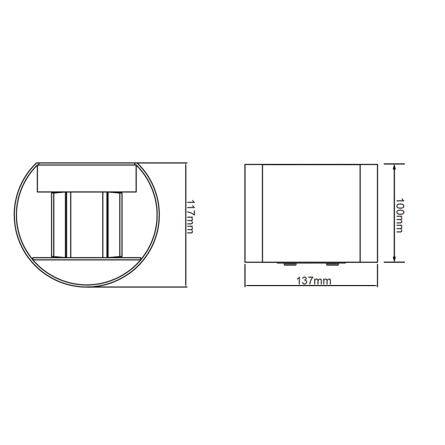 Globo - LED-seinale paigaldatav välisvalgusti 2xLED/3W/230V IP54