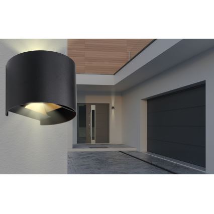 Globo - LED Väli seinavalgusti 2xLED/3W/230V IP44 must